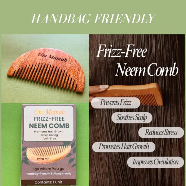 Travel-Friendly Frizz-Free Neem Comb